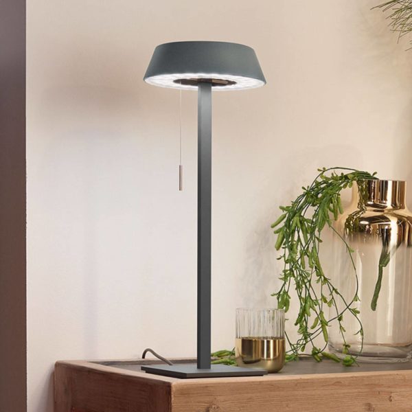 OLIGO Glance lampe à poser LED grise mate Oligo
