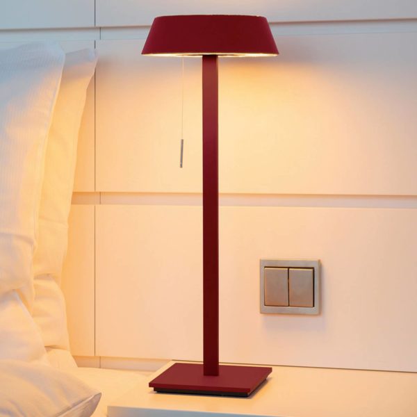 OLIGO Glance lampe à poser LED rouge mate Oligo