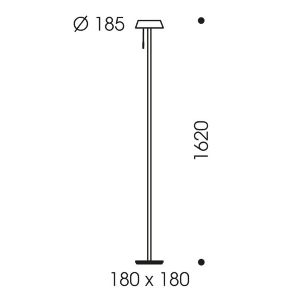 OLIGO Glance lampadaire LED rouge mat Oligo