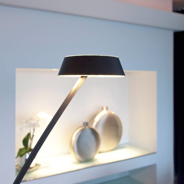 OLIGO Glance lampadaire LED arqué noir mat Oligo