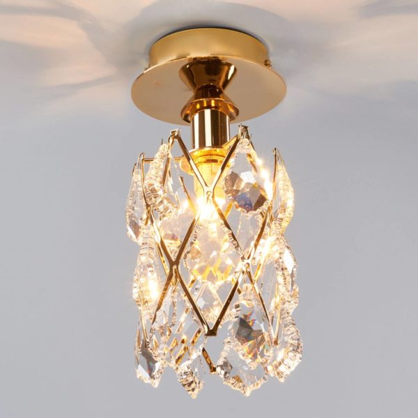 Orion CHARLENE - plafonnier cristal doré Orion