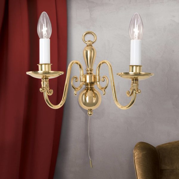 Orion Applique Imke en laiton à deux lampes Orion