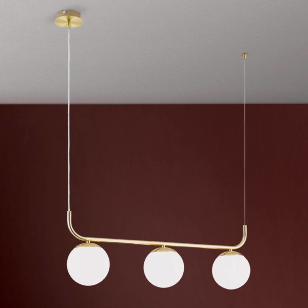 Orion Suspension Madis avec 3 abat-jour sphériques Orion