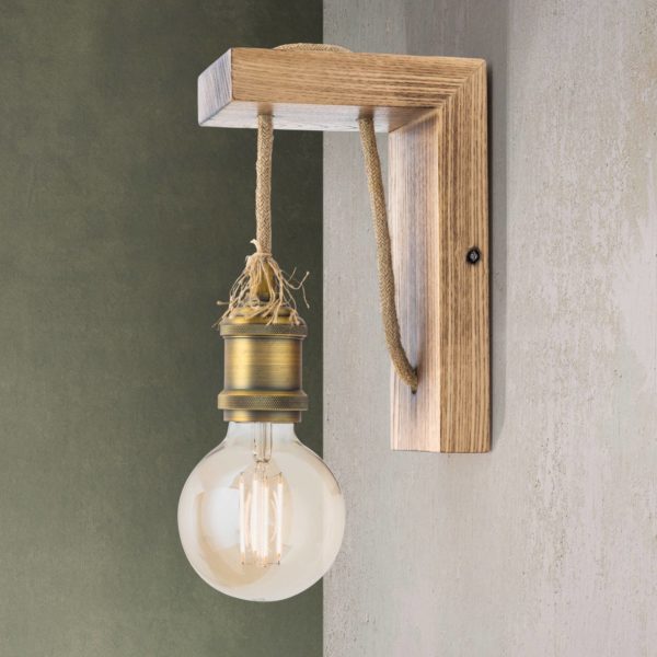 Orion Applique Bassena en véritable bois clair Orion