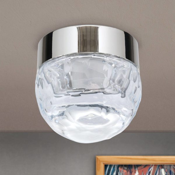Orion Plafonnier LED Ball à 1 lampe, nickel, rond Orion