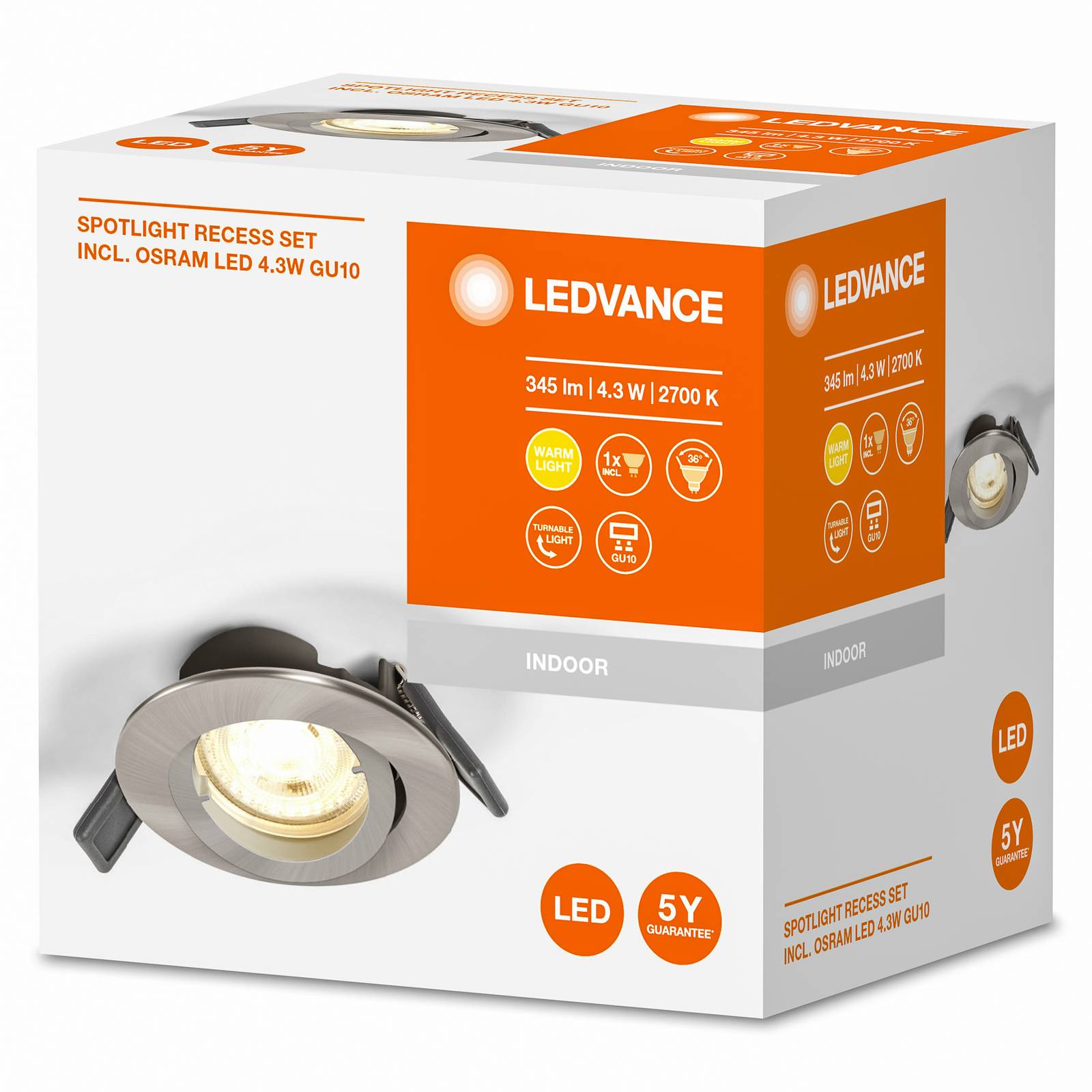 LEDVANCE Recess Twistlock encastrable IP20 nickel LEDVANCE