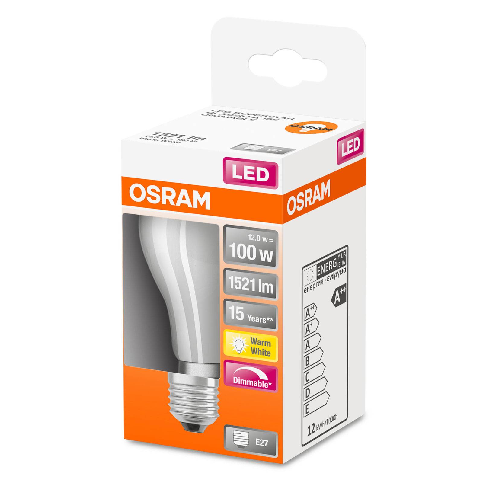 OSRAM ampoule LED E27 Superstar 11 W mate 2 700 K Osram