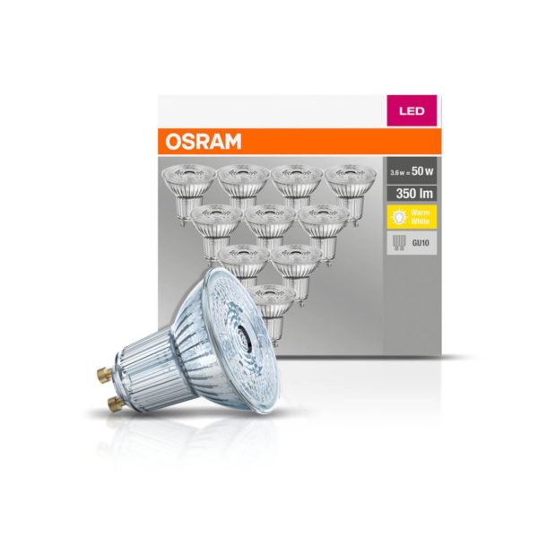 OSRAM 10 réflecteurs LED GU10 4,3 W 2 700 K 350 lm Osram