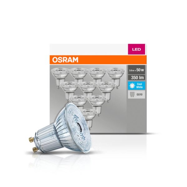 OSRAM 10 réflecteurs LED GU10 4,3 W 4 000 K 350 lm Osram