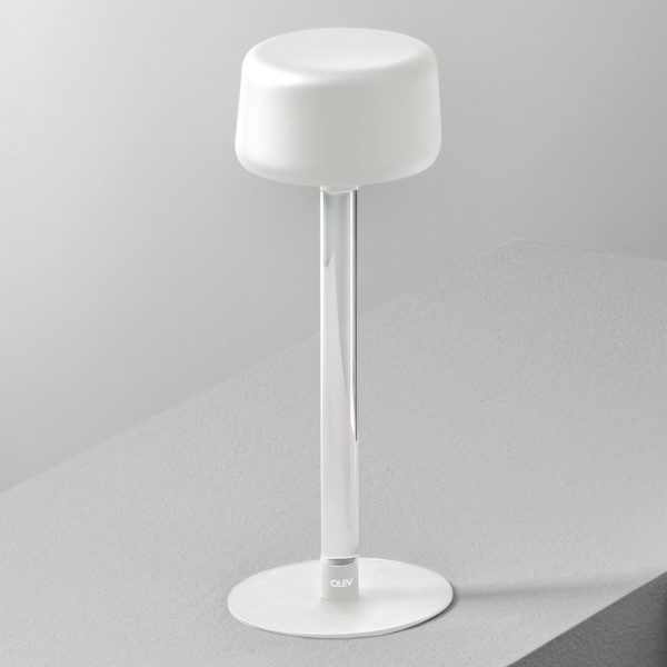 OLEV Tee Lampe à poser design avec batterie, blanche OleV