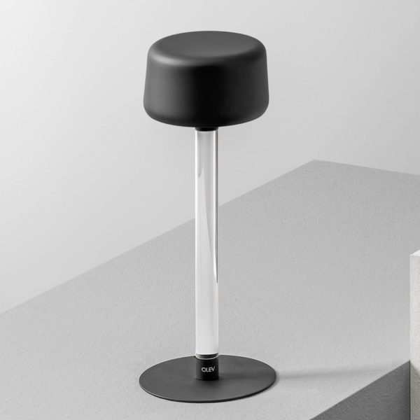 OLEV Tee Lampe à poser design avec batterie, noire OleV