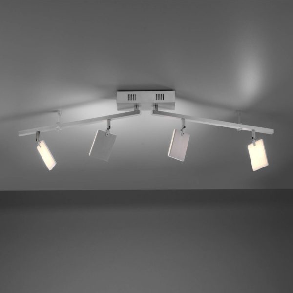 PURE Mira plafonnier 4 lampes télécommande CCT alu Pure