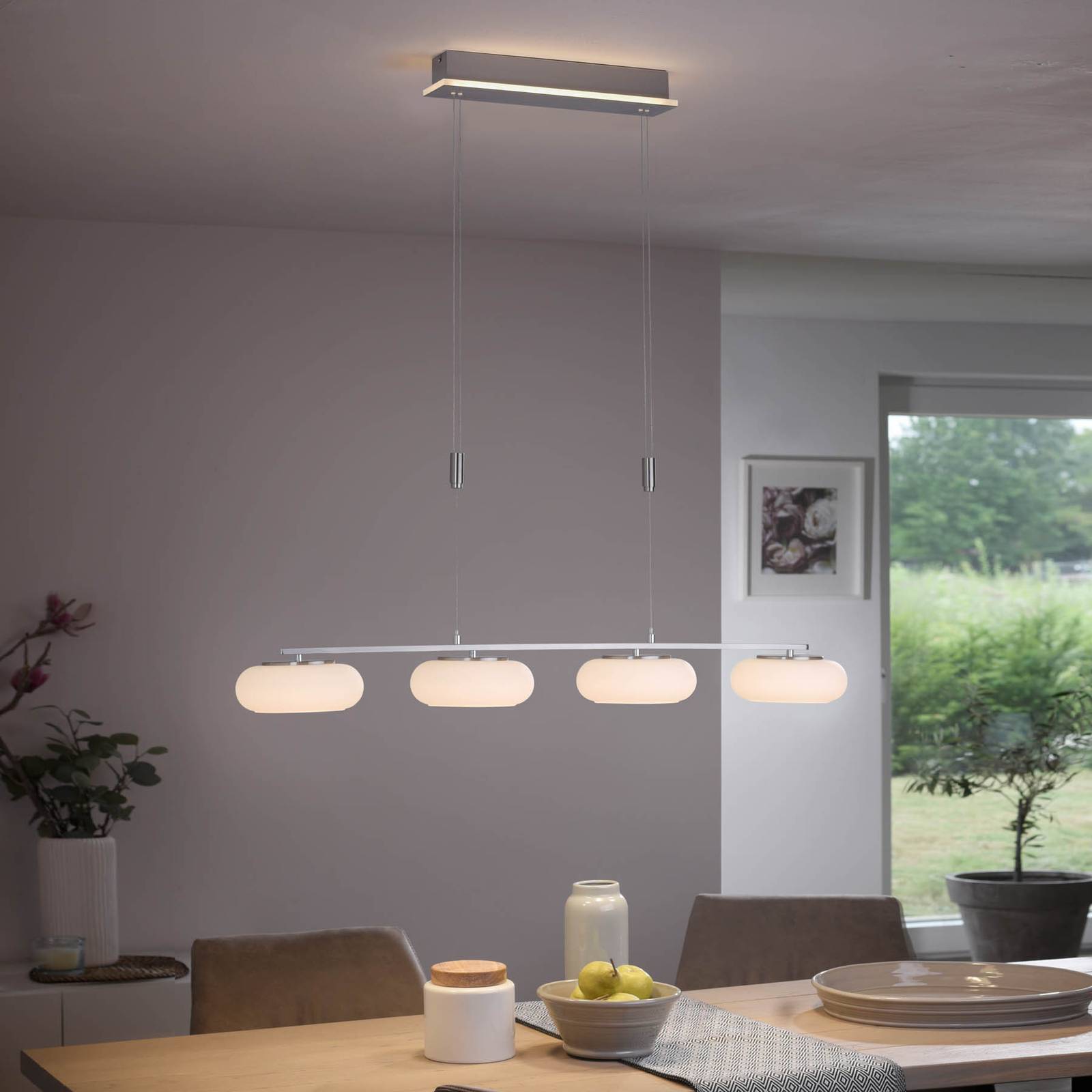 Q-Smart-Home Paul Neuhaus Q-ETIENNE suspension LED 4 lampes Q-Smart-Home