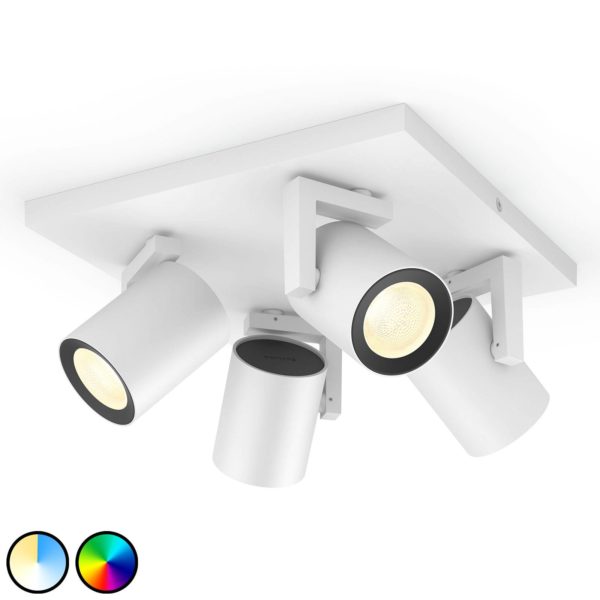 Philips Hue Argenta spot LED à 4 lampes blanc Philips Hue