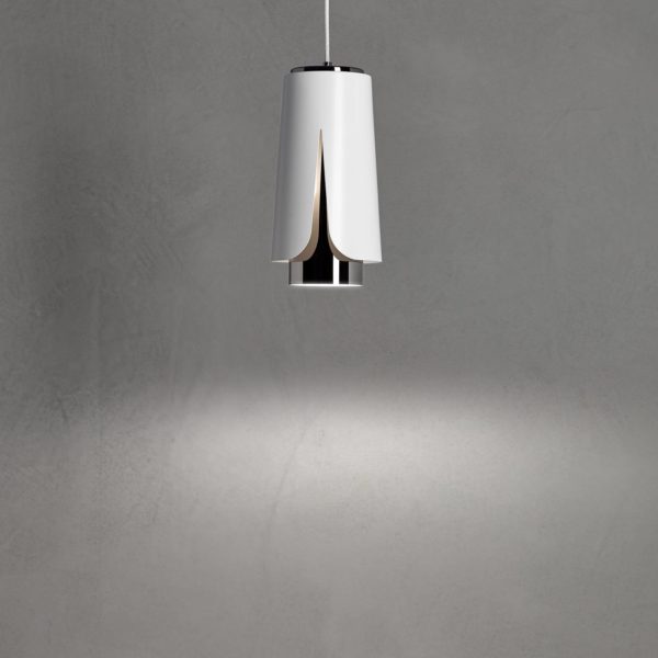 Prandina Tulipa S3 suspension blanche mate/noire Prandina