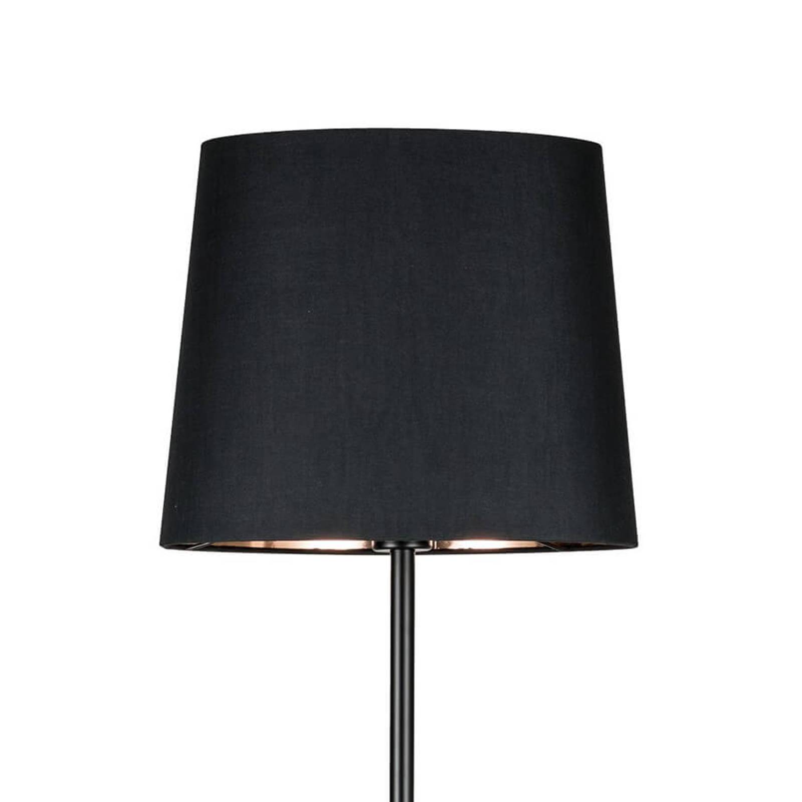 Paulmann Lampadaire textile noir Enja avec pied en marbre Paulmann