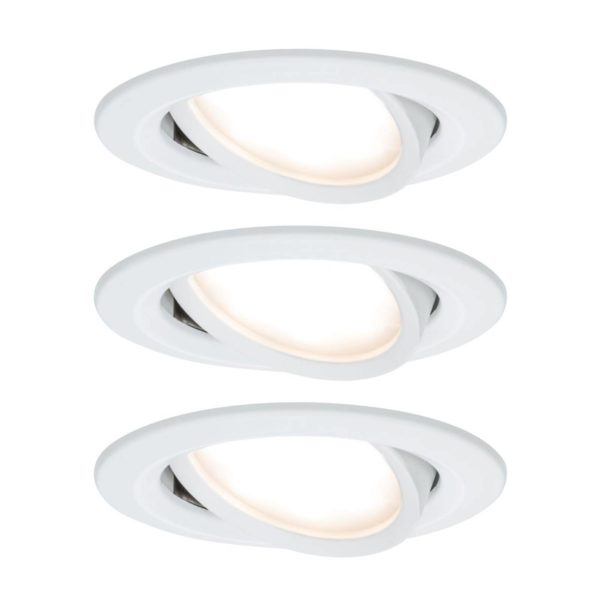 Paulmann 3 spots Nova Coin rond inclinable