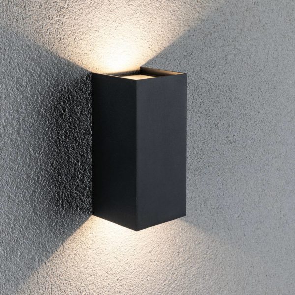 Paulmann Flame applique 2 lampes 22cm anthracite Paulmann