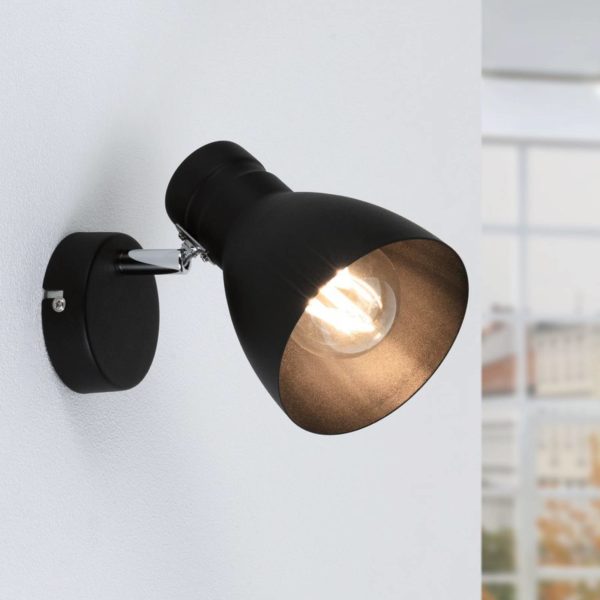 Paulmann Davy applique noire à 1 lampe Paulmann