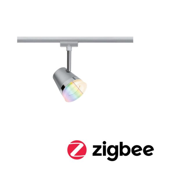Paulmann URail Cone spot RGBW chrome mat ZigBee Paulmann