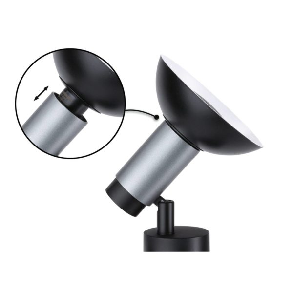 Paulmann Runa lampe à poser, noire/anthracite Paulmann