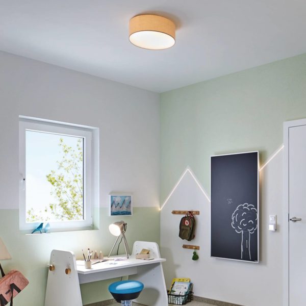 Paulmann Mari plafonnier abat-jour en tissu beige Paulmann