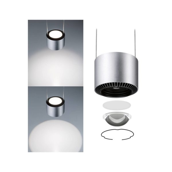 Paulmann URail Aldan suspension LED 4 000 K chromé Paulmann