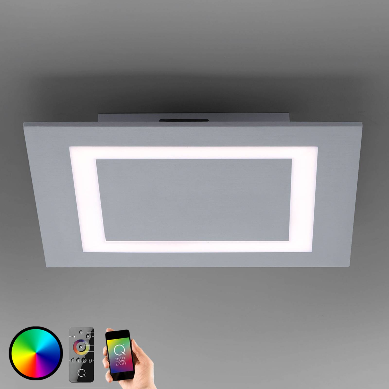 Q-Smart-Home Plafonnier ZigBee LED Q-Miran - 30 x 30 cm Q-Smart-Home