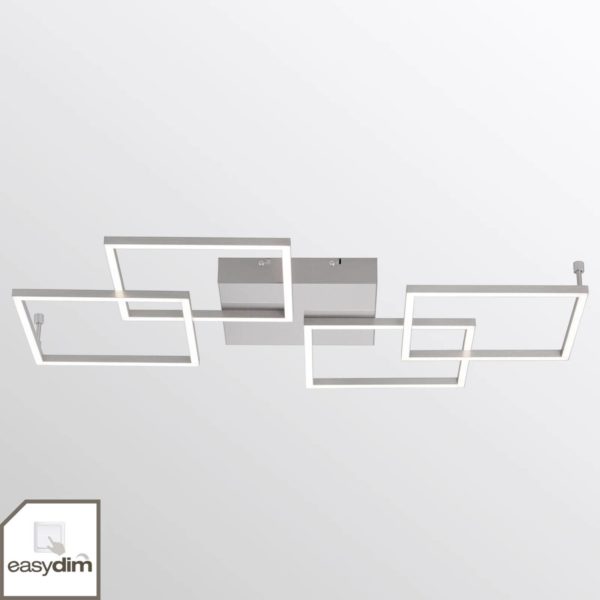 Paul Neuhaus Plafonnier LED à quatre lampes Inigo - allongé PAUL NEUHAUS