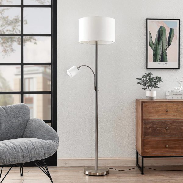 Lindby Jaileen lampadaire en tissu