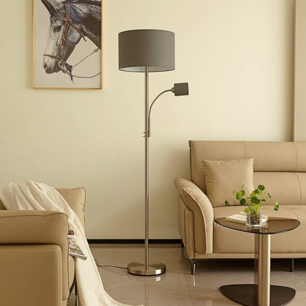 Lindby Jaileen lampadaire en tissu