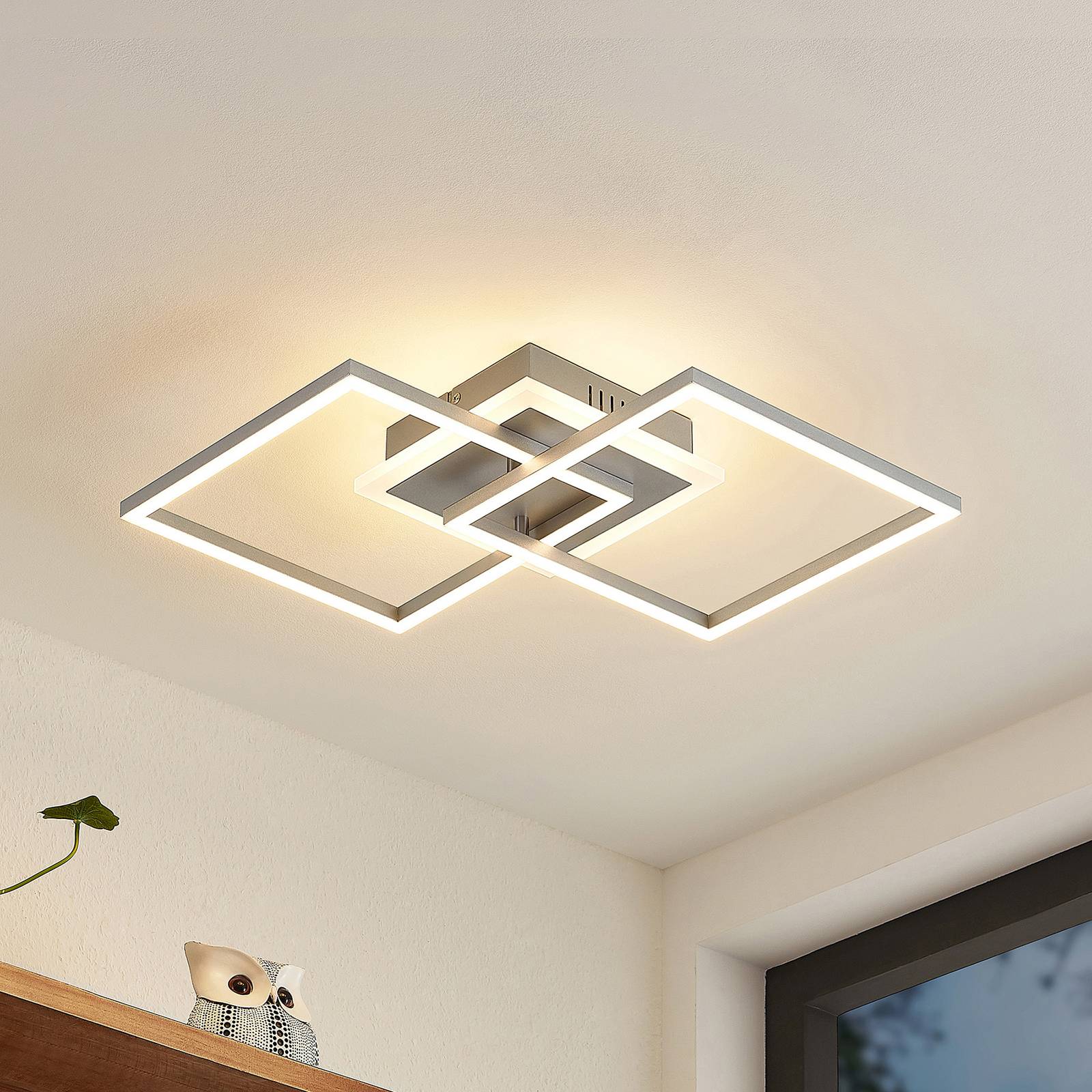 Lindby plafonnier LED Fjardo CCT carrés