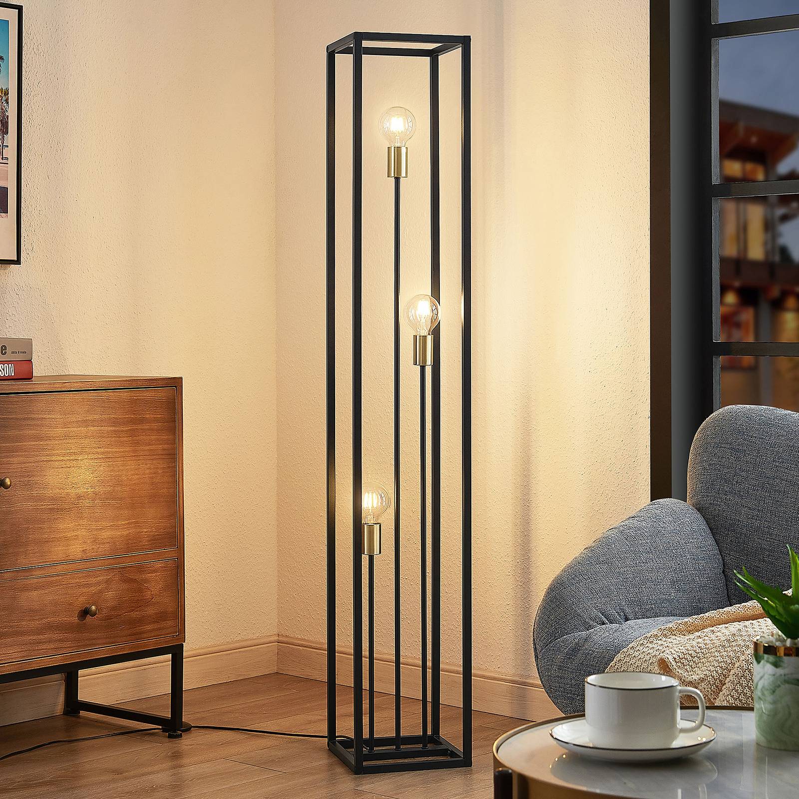 Lindby Tiliane lampadaire cage