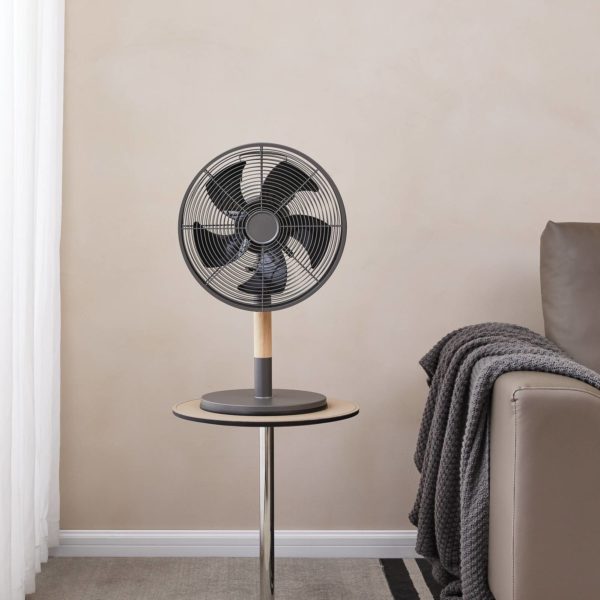 Starluna Gergo ventilateur de table, hévéa, gris Starluna