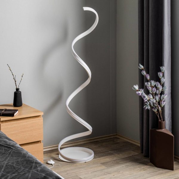 Lindby Salloa lampadaire spirale