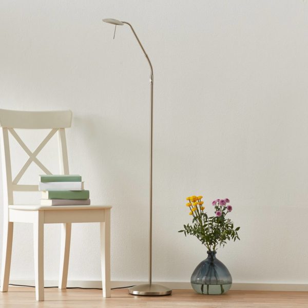 Steinhauer Lampadaire LED Zenith, dimmable, acier Steinhauer