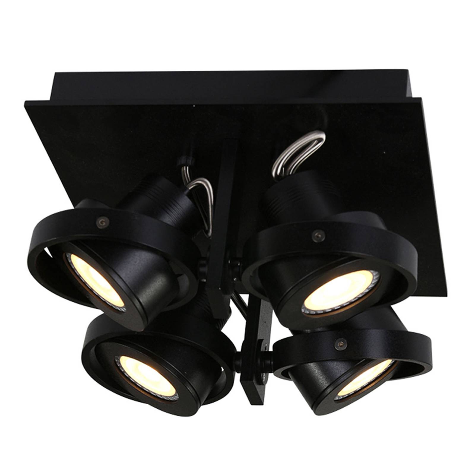 Steinhauer Spot pour plafond LED Westpoint 4 lampes noir Steinhauer