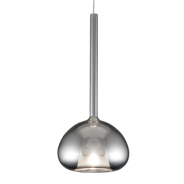 URBAN by Sforzin Suspension en verre Beba à 1 lampe en chromé URBAN by Sforzin