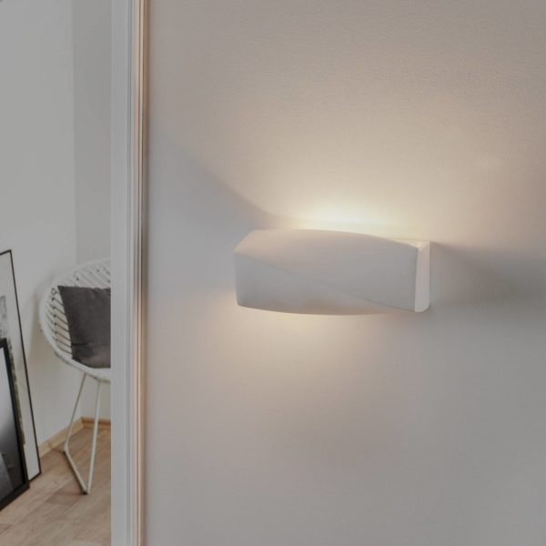 SOLLUX LIGHTING Applique Turn Mini en céramique, up/down, blanche SOLLUX LIGHTING