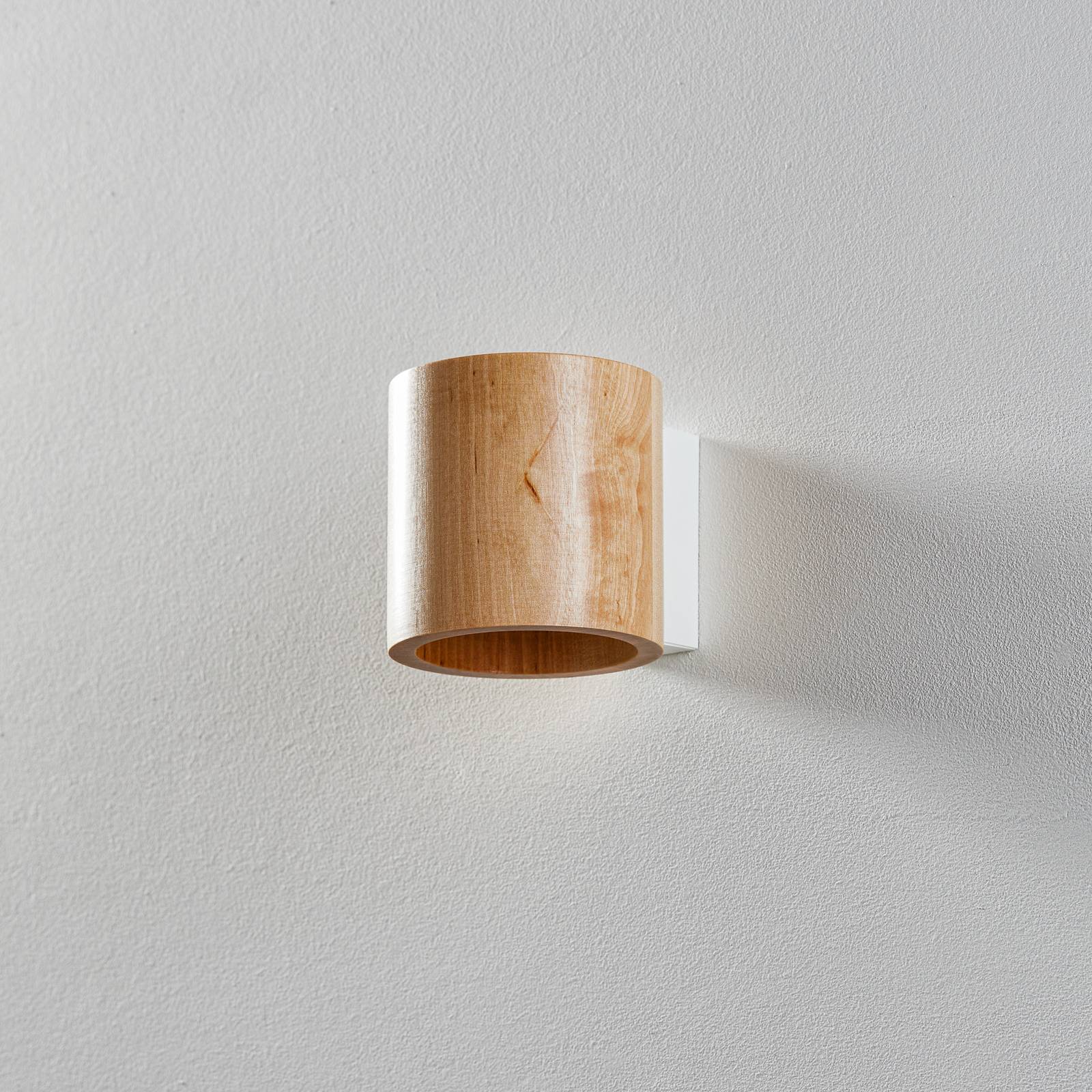 SOLLUX LIGHTING Applique murale Ara en forme de cylindre en bois SOLLUX LIGHTING