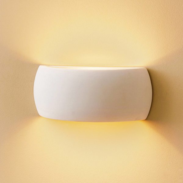 SOLLUX LIGHTING Applique Curve up/down en céramique blanche SOLLUX LIGHTING