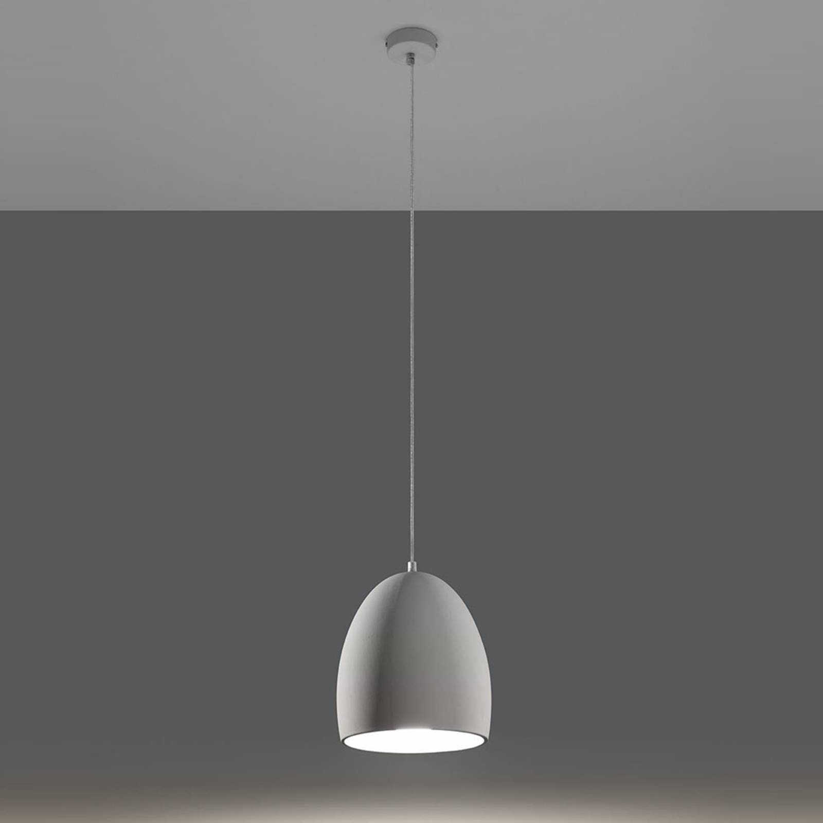 SOLLUX LIGHTING Suspension Wula abat-jour en céramique blanche SOLLUX LIGHTING