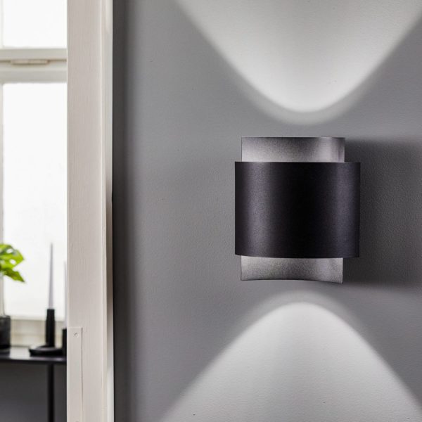 SOLLUX LIGHTING Applique Pako avec 2 plaques d’acier noires SOLLUX LIGHTING