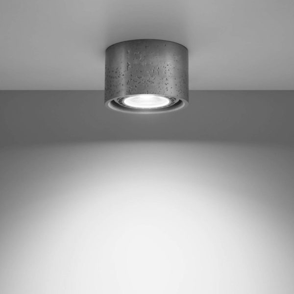 SOLLUX LIGHTING Spot en saillie Solana béton rond, une lampe SOLLUX LIGHTING