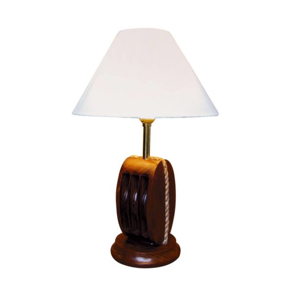 Sea-Club Lampe à poser Ahoi avec bois, hauteur 39 cm Sea-Club