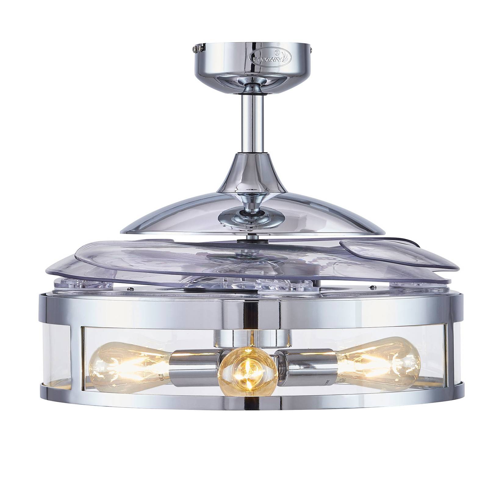 Beacon Lighting Beacon ventilateur de plafond lumière Fanaway Classic chrome silencieux Beacon Lighting