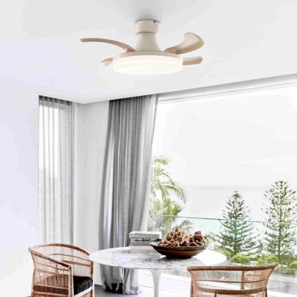 Beacon Lighting Beacon Ventilateur de plafond LED Fanaway Orbit blanc Ø 91 cm silencieux Beacon Lighting