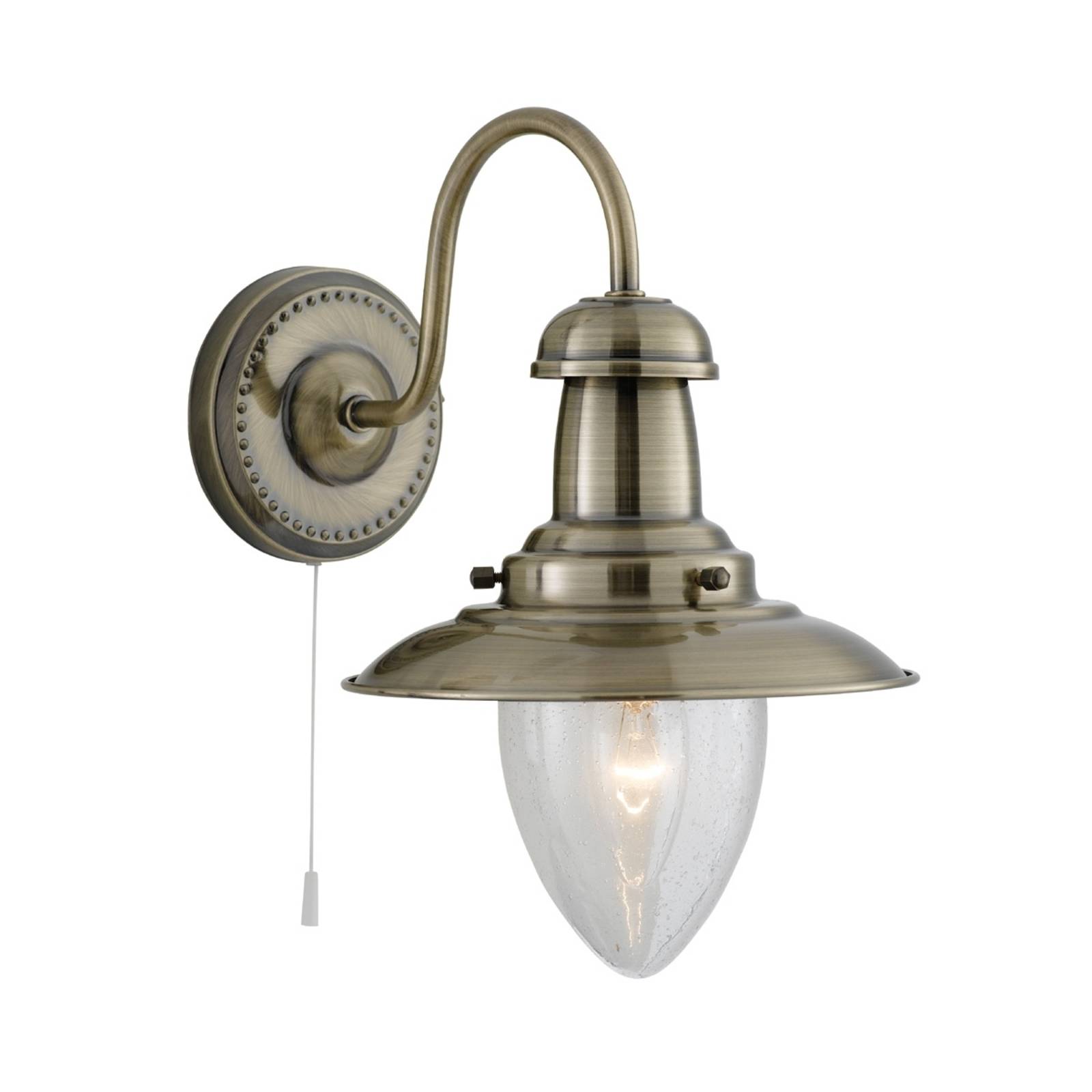 Searchlight Applique Fisherman en laiton ancien Searchlight