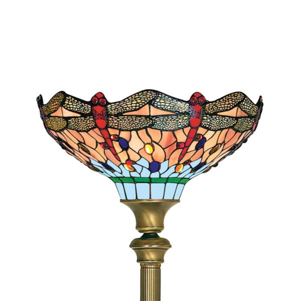 Searchlight Lampadaire Dragonfly de style Tiffany Searchlight