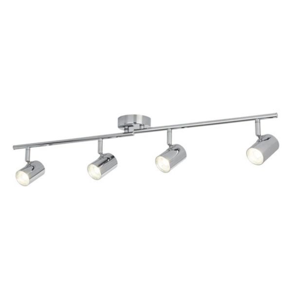 Searchlight Spot pour plafond LED Rollo, à 4 lampes, chromé Searchlight